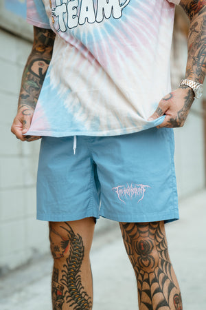 Black Metal Shorts - Blue